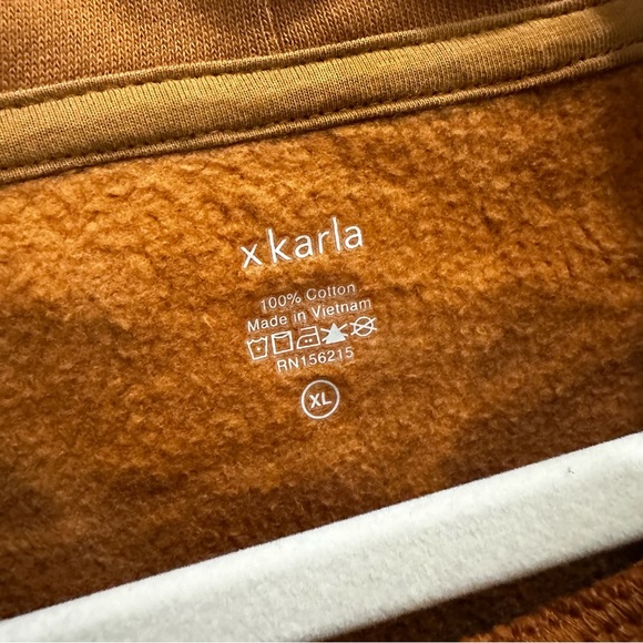 Revolve x Karla Longsleeve Hoodie in Bronze - Picture 3 of 5